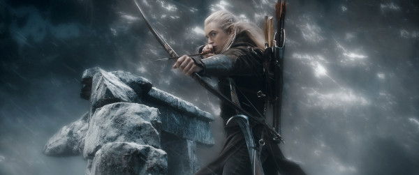 Caption: ORLANDO BLOOM as Legolas in the fantasy adventure movie  "THE HOBBIT: THE BATTLE OF THE FIVE ARMIES," a production of New Line Cinema and Metro-Goldwyn-Mayer Pictures (MGM), released by Warner Bros. Pictures and MGM.  Photo Credit: Warner Bros.